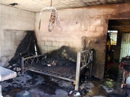 mujer intoxicada por incendio