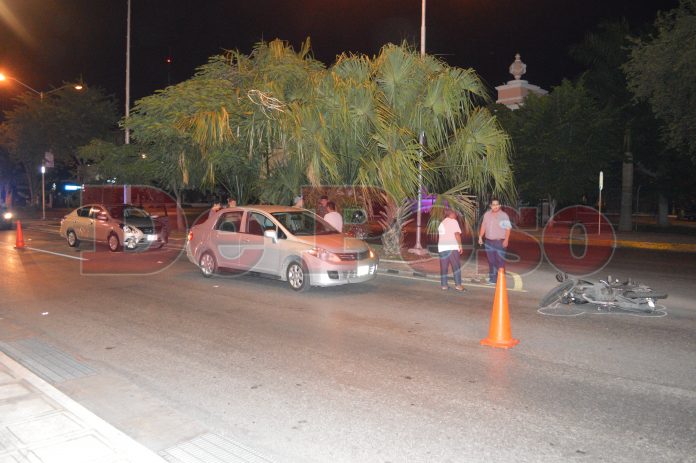 turistas italianos atropellan a motociclista en avenida Itzaes