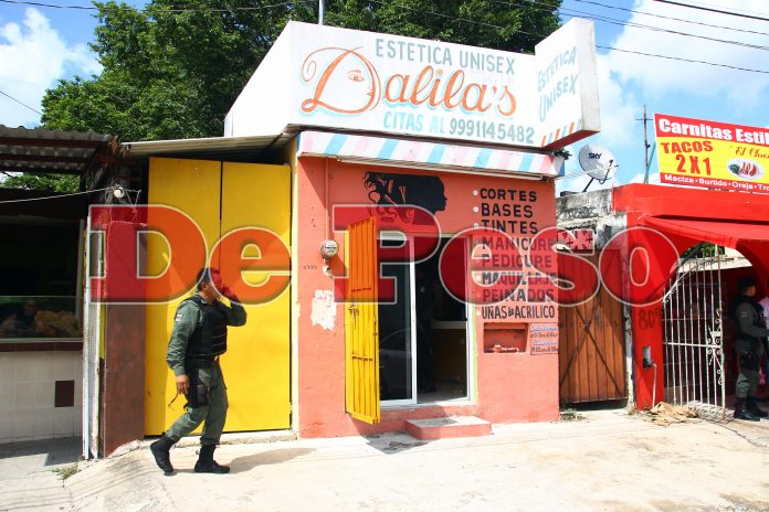 ratero de estética huye y abandona sus cosas
