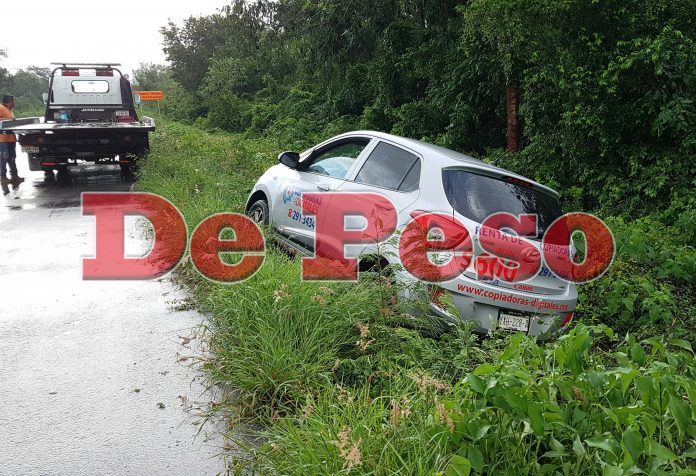 accidentado en vía federal Mérida-Tetiz