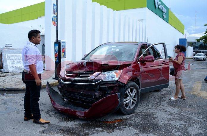 accidente al salir de Plaza Oriente
