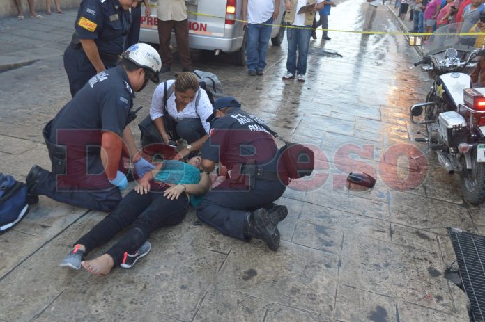 atropellada en centro de Mérida