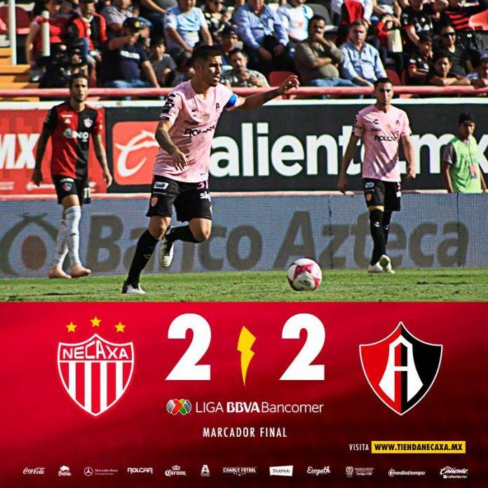 Necaxa saca un miserable empate 2-2 ante Atlas.