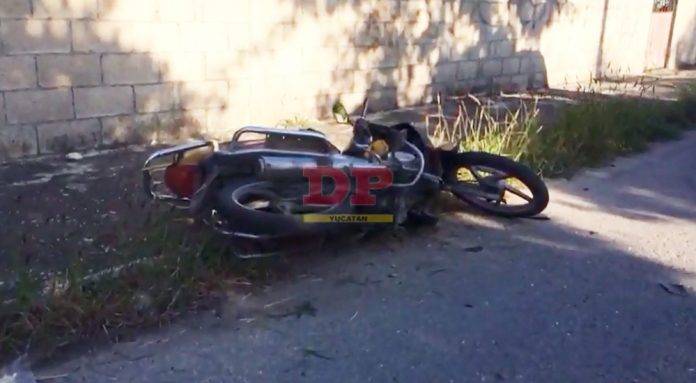Por las prisas, se estampa contra mototaxi en Motul