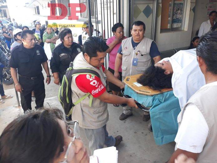 Una enfermera y su esposo fueron arrollados al andar en moto en Ticul.