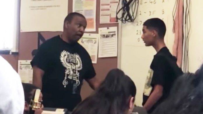 Maestro da golpiza a alumno por grosero y racista (video)