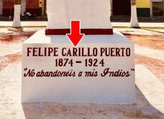 Felipe Carrillo Puerto se revolcaría en su tumba por ‘horror’ ortográfico Felipe Carrillo Puerto se revuelca en su tumba por horror ortográfico