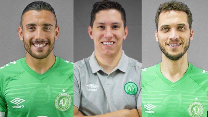 Foto de los tres jugadores del Chapecoense