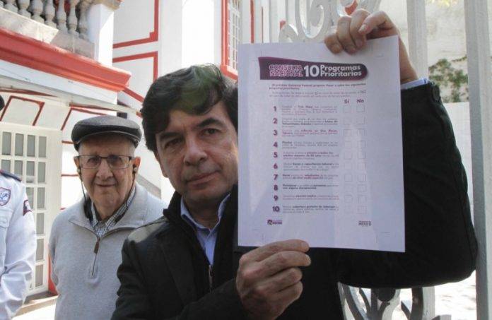 Así luce la boleta de la consulta ciudadana en la que podrá votar sí o no, a los 10 proyectos prioritarios que se implementarían en el gobierno de Andrés Manuel López Obrador