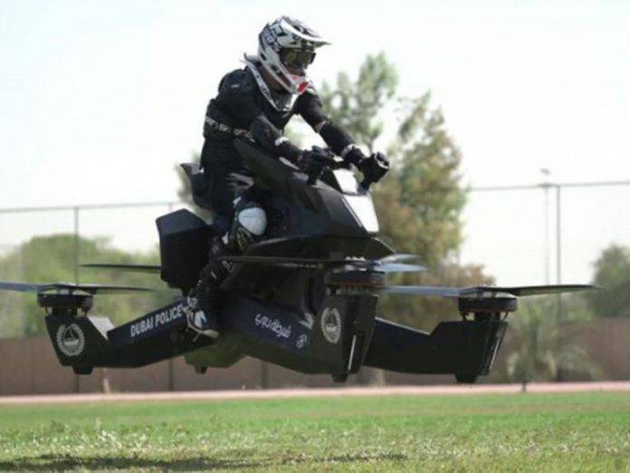 Policía de Dubai utilizará motos voladoras