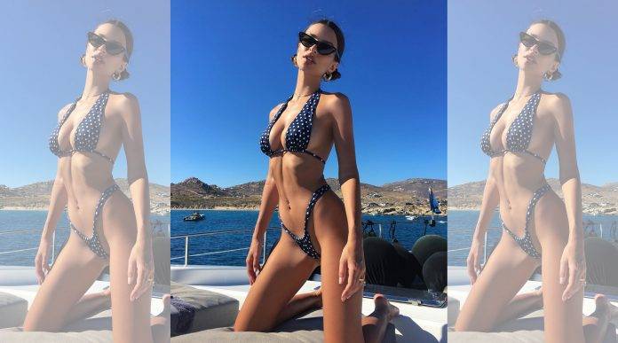 Emily Ratajkowski levanta bajas pasiones en redes sociales