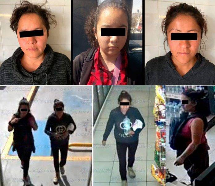 Agarran a tercia de mujeres ladronas en el Edomex
