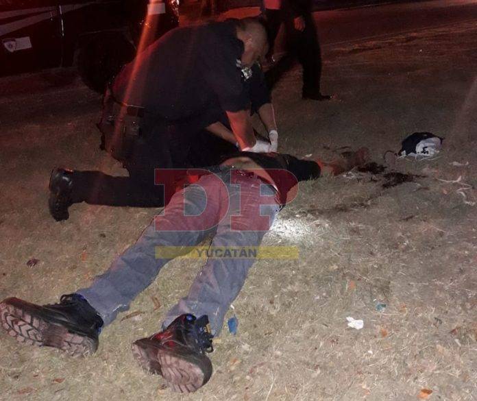 Motociclista ebrio pierde la vida en la entrada a Umán