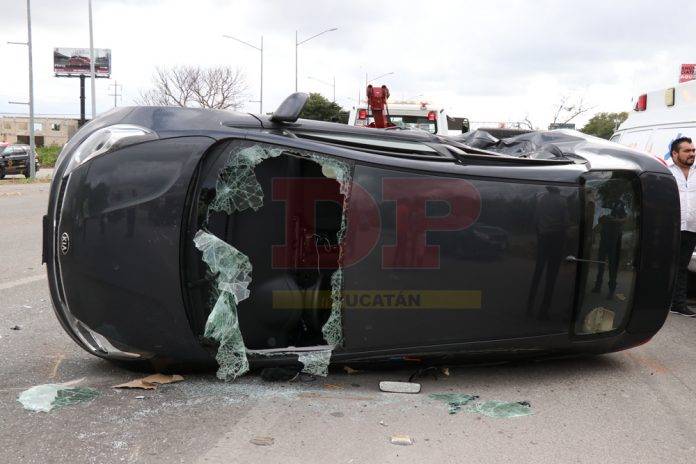 A toda velocidad esquivó a un carretillero y quedó cachete al piso