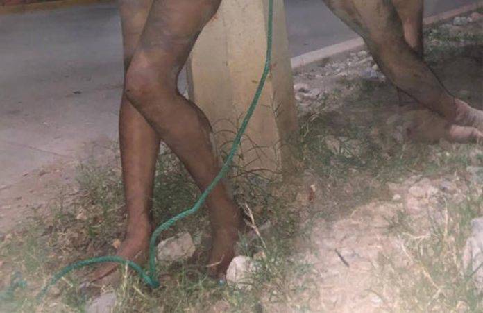 Hallan cadáveres de presuntos ladrones atados a un poste