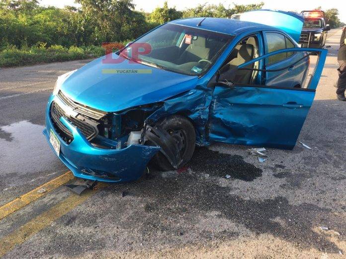 El causante del accidente decidió largarse.