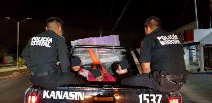 Atracan en Kanasin a 3 malandros con las manos en la masa