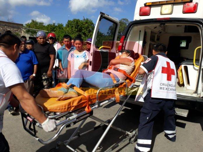 Guiador sin precaución arrolla a joven embarazada