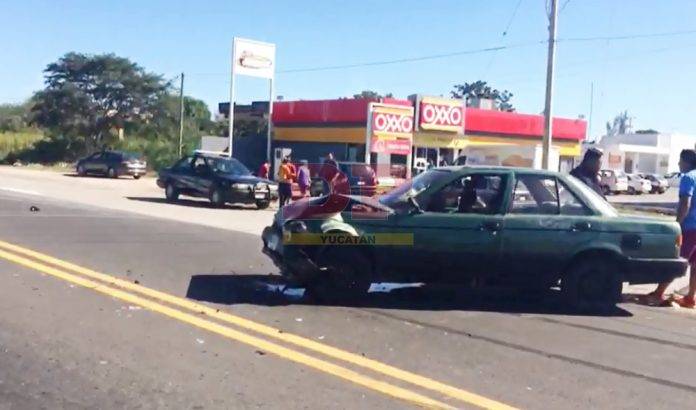 Encontronazo entre dos naves en la Mérida-Tizimín
