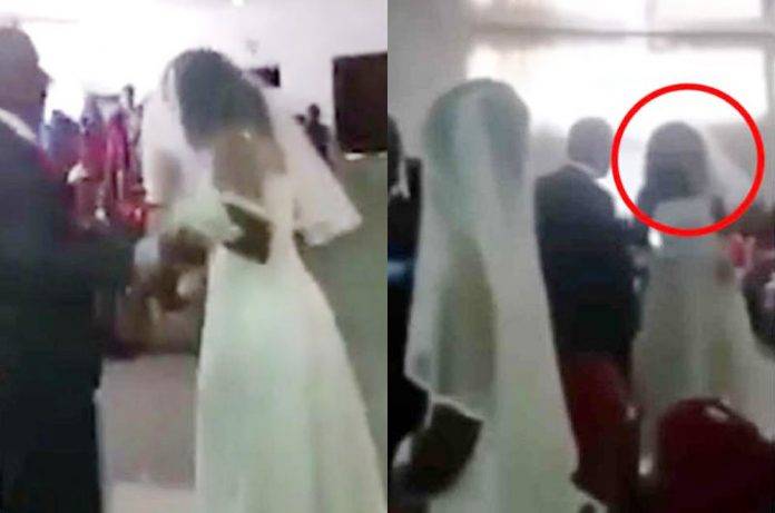 Amante llega vestida de novia para impedir boda de su machín (video)