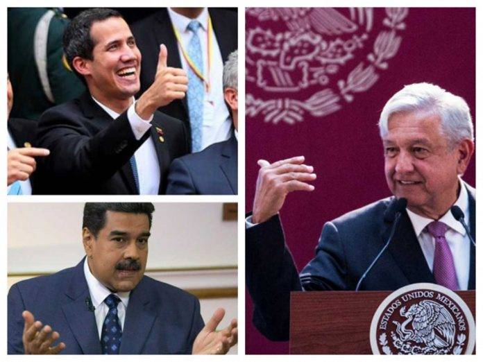 Ofrece AMLO a Maduro y Guaidó diálogo pacífico en México