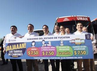 Desde HOY bajan tarifas de transporte público en Mérida Durante el año 2019 no solo no habrá alza en las tarifas sino que, a partir de este sábado, disminuirán.