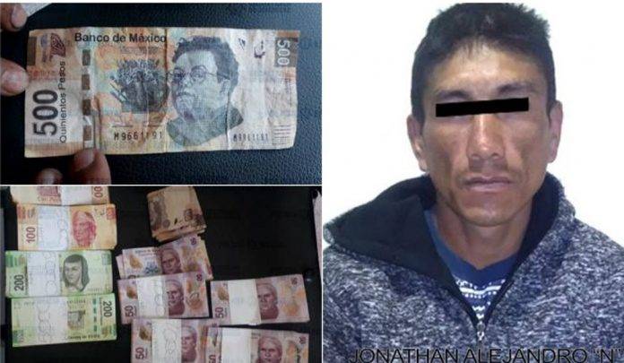 Arrestado con más de 31 mil pesos en billetes falsos