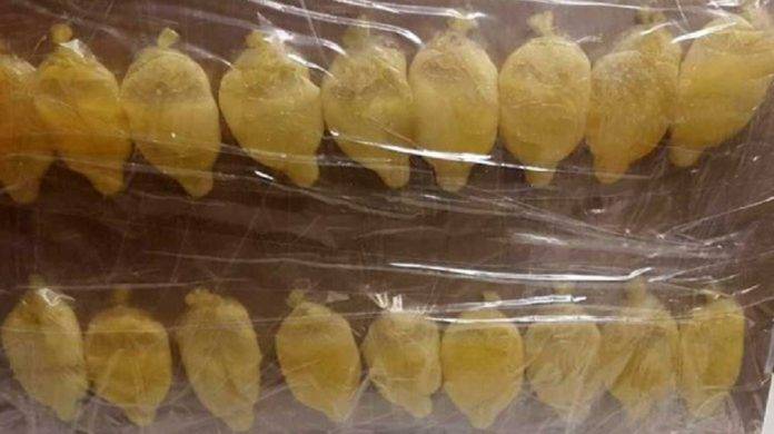 Mujer llevaba 40 paquetes de cocaína en el estómago