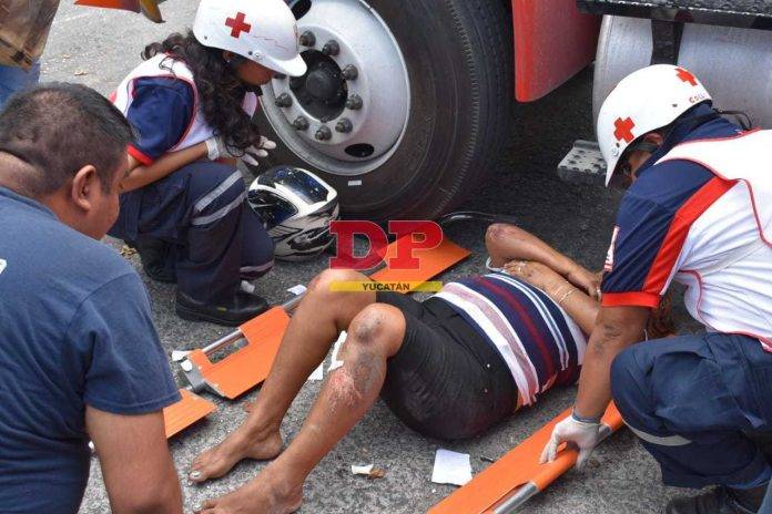Los choques de los motociclistas fueron en la calle 31 por 68 y 35 por 80 de Progreso.