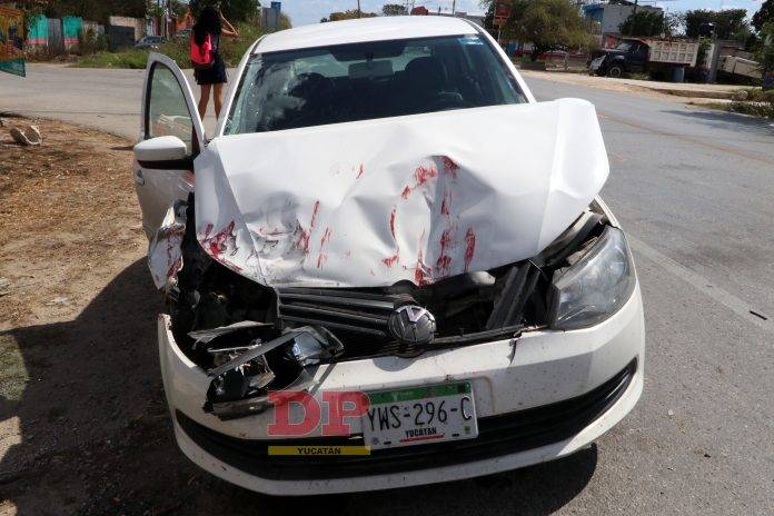 El accidente fue sobre la carretera Mérida-Tixkokob,