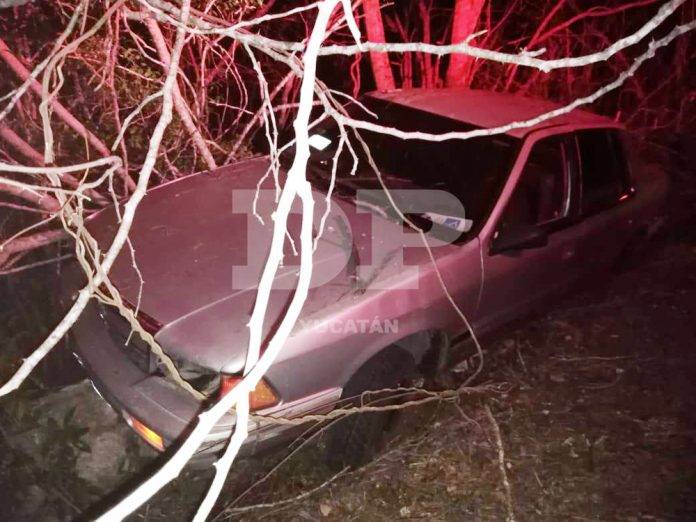 Una albarrada 'despierta' al conductor de una nave y termina en el monte