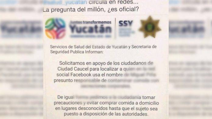 Aviso asegura que en Caucel un hombre vende comida con secreciones; ¡ES FALSO!