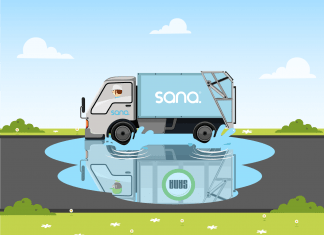 Sana y Corbase inician una nueva etapa Camion de recolección de residuos SANA