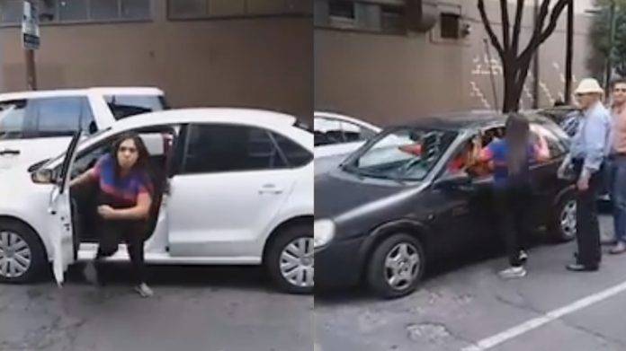 #LadyHisteria, la conductora que se sale de control y reparte guamazos (video)