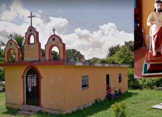 Roban santo en capilla de Acanceh y luego lo devuelven Roba un santo en Acanceh