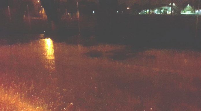Aspecto de la lluvia nocturna en Tekax