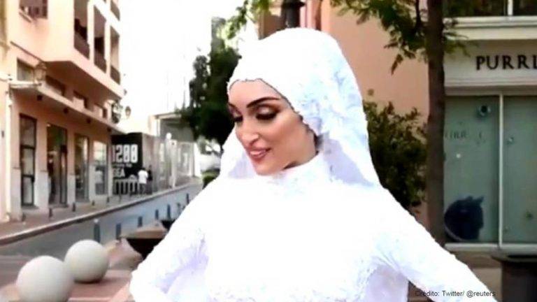 Explosión en Beirut sorprende a novia en plena sesión de fotos (video)