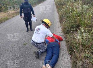 Derrape descalabra de gravedad a motociclista en Tizimín