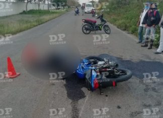 Se rompe la clavícula al ir en moto en carretera de Izamal