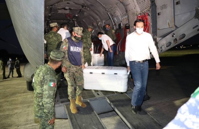 Llegan a Yucatán 14,680 nuevas vacunas, que serán para adultos mayores de Ticul, Espita y Kanasín