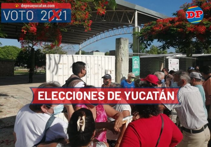 Largas filas esperando apertura de casilla en Motul