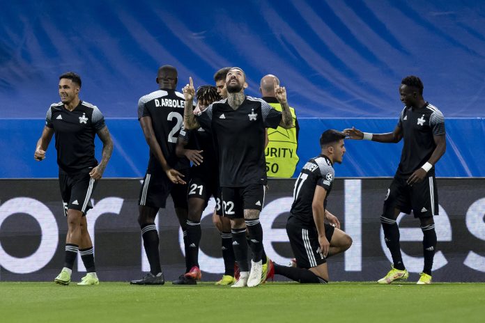 El uzbeko Jasurbek Yakhshiboev celebra su gol ante Real Madrid en champions. El uzbeko Jasurbek Yakhshiboev celebra su gol ante Real Madrid en champions.