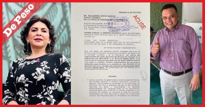 Por cancelar hospital de Ticul, Ivonne Ortega denunció a Rolando Zapata