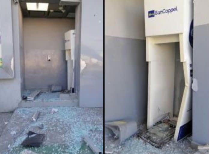 Ladrones se llevan cajero automático completo, con ayuda de una pipa (video)