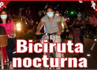 Este sábado disfruta de la biciruta nocturna en Mérida