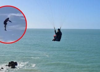 Turista cae del parapente al romperse el arnés