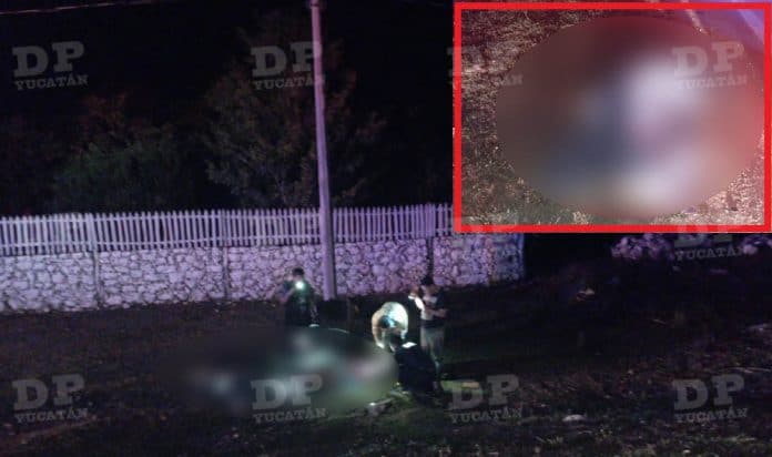 Un hombre murió en accidente en la carretera Tizimín Río Lagartos. La mujer que iba en la moto sobrevivió pero está muy lesionada.