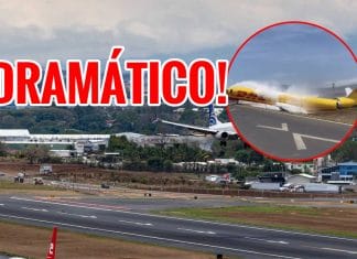 ¡Impresionante! Avión de carga se parte en dos al aterrizar en Costa Rica