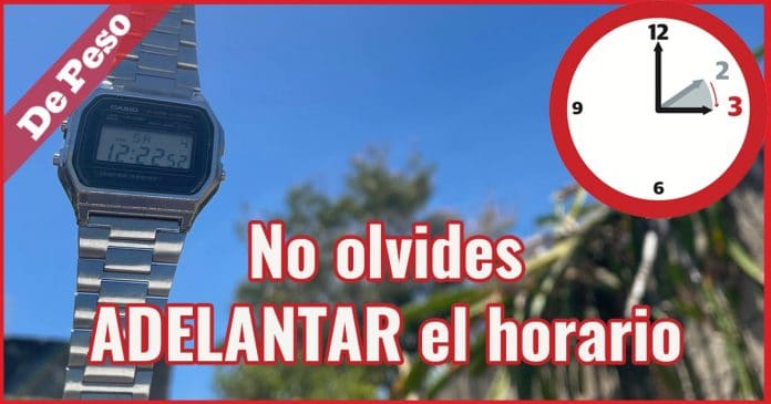 horario de verano inicia este domingo