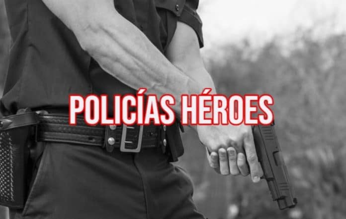 A balazos, policías evitan violento asalto a repartidor (video)